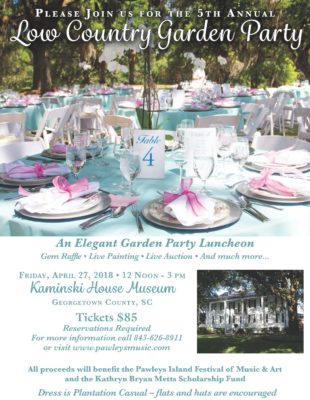 Join us for the 5th Annual Low Country Garden Party