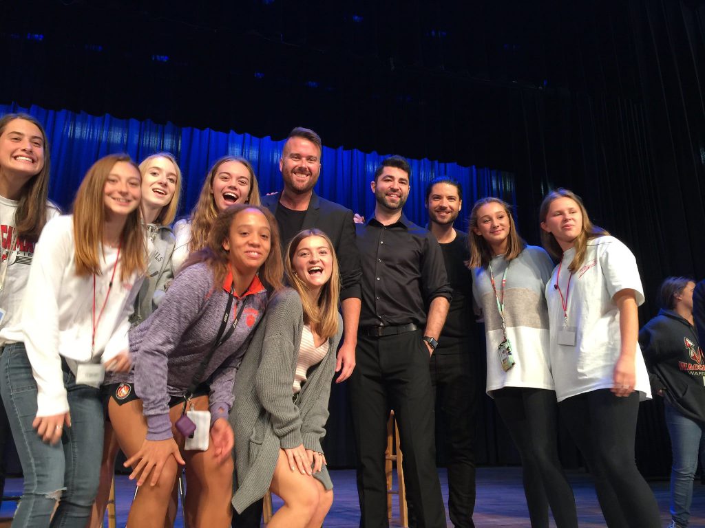 Waccamaw High School students and members of Shades of Buble after a fantastic outreach program.